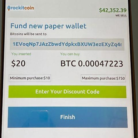 Insert Cash to Fund the Wallet