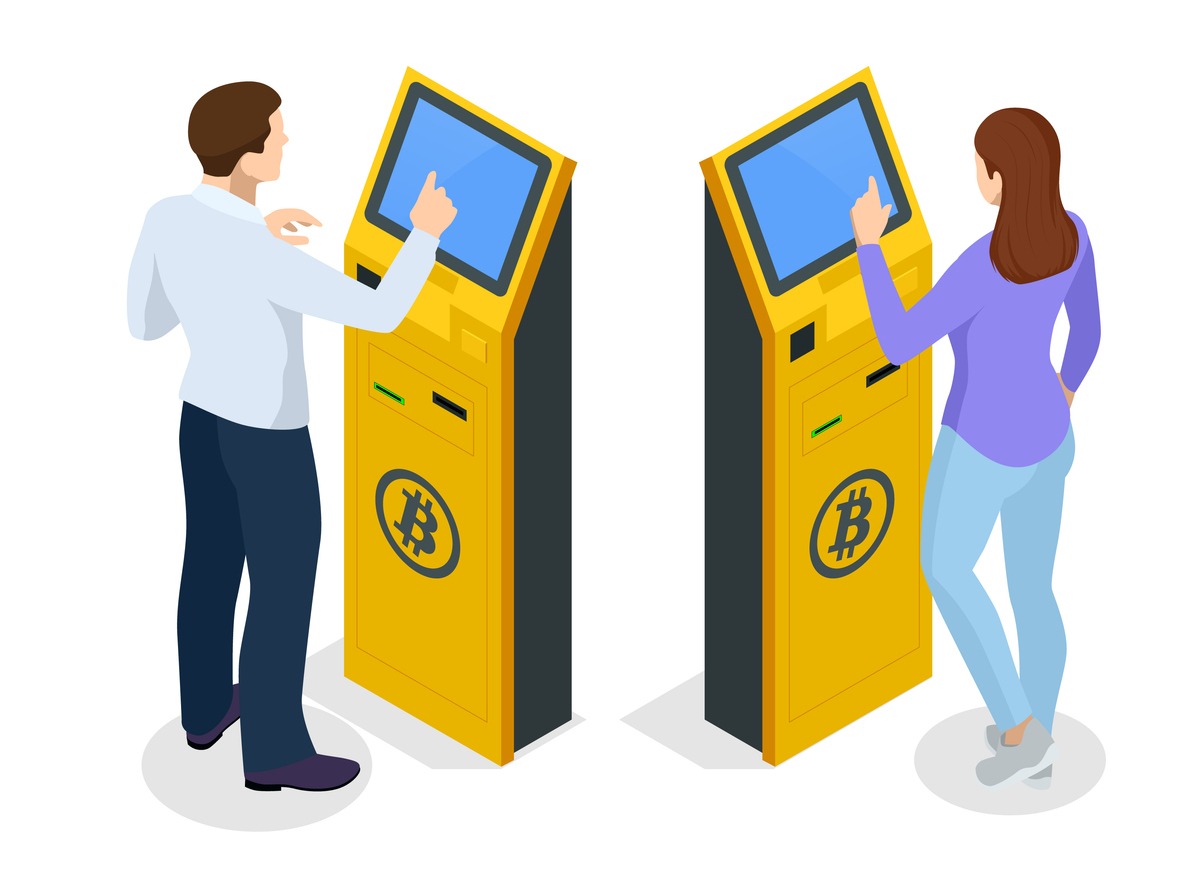 two people at bitcoin atm